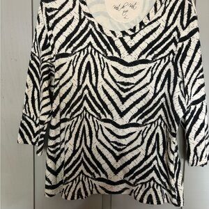 KNIT DE KNIT Zebra Print Top
